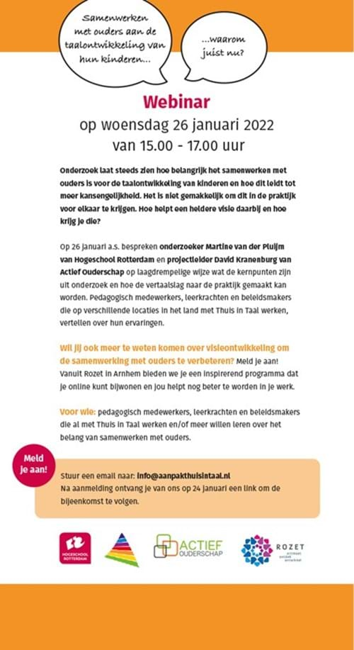 Uitnodiging Webinar